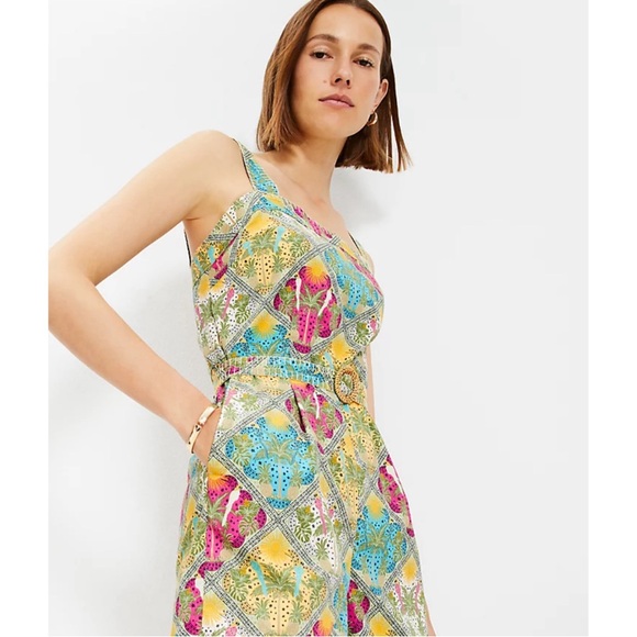 Loft Palm Tree Print Romper - Picture 2 of 10